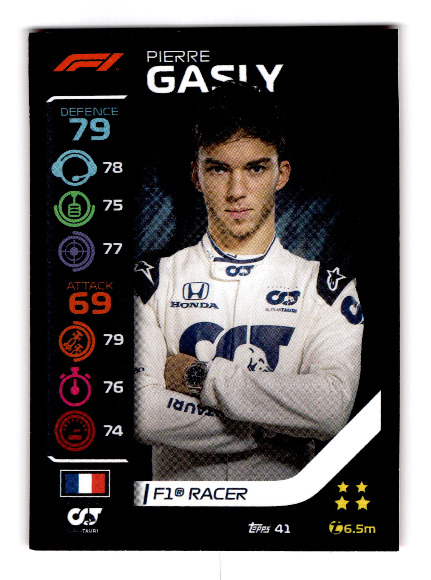 Carte n°41, Pierre Gasly — 2020 Topps Turbo Attax Formula 1